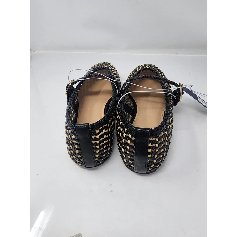 Universal Thread Womens Woven Mary Jane Flats Black Textile Casual Size 11